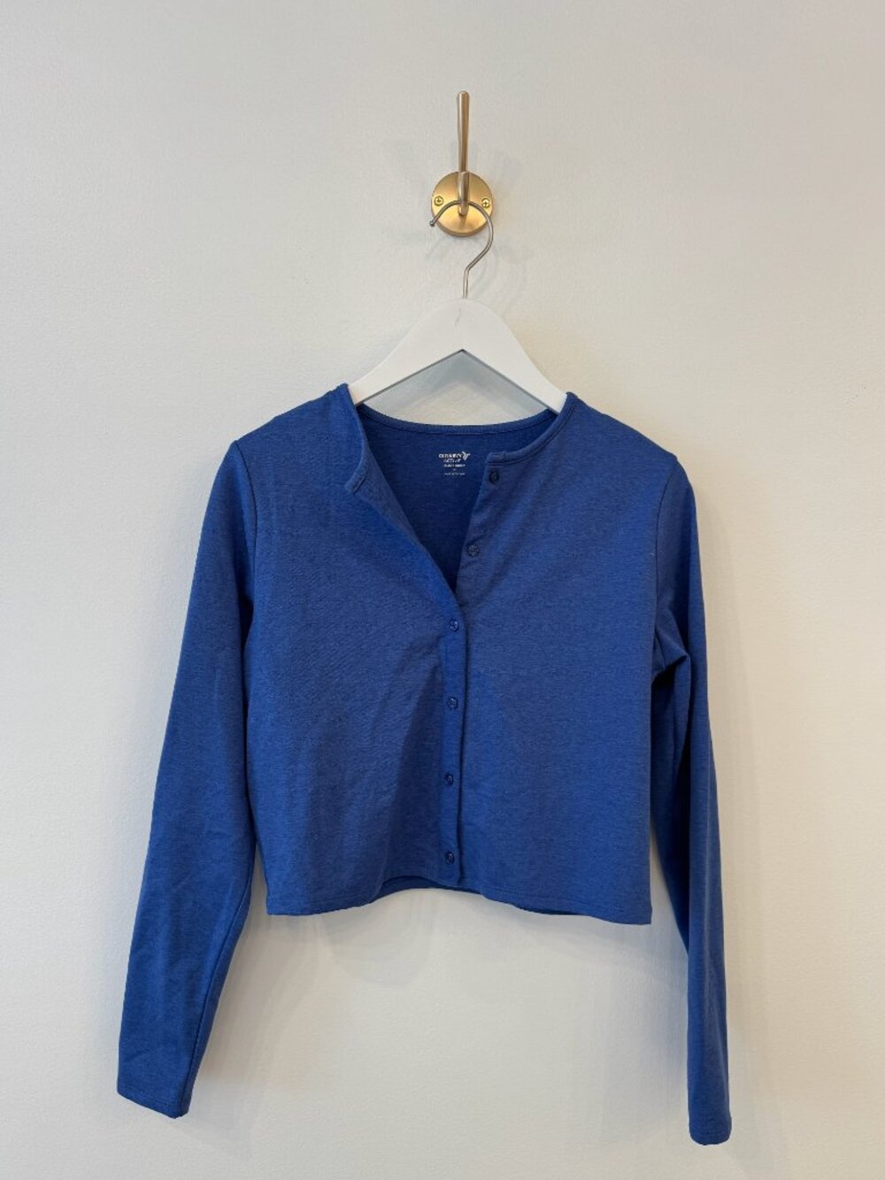 Old Navy CloudComfy Cropped Cardigan - Laundered Blue - Picture 2 of 4